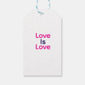 Liefde is liefde roze paarse kleurrijke pride LGBT Cadeaulabel (Achterkant)