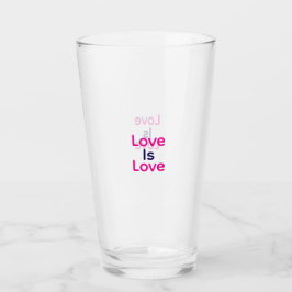 Liefde is liefde roze paarse kleurrijke pride LGBT Glas