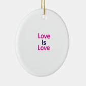 Liefde is liefde roze paarse kleurrijke pride LGBT Keramisch Ornament (Rechts)