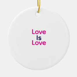 Liefde is liefde roze paarse kleurrijke pride LGBT Keramisch Ornament