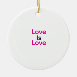 Liefde is liefde roze paarse kleurrijke pride LGBT Keramisch Ornament
