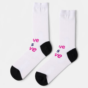 Liefde is liefde roze paarse kleurrijke pride LGBT Sokken
