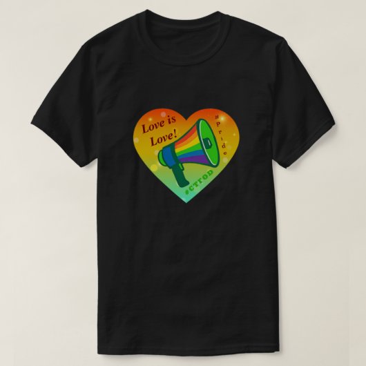 Liefde is liefde schreeuwen trots Sticker T-shirt (Design voorkant)