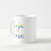 Liefde is liefde script Gay Pride Koffiemok (Voorkant links)
