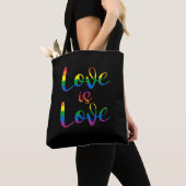 Liefde is liefde script LGBT zwart Tote Bag (Dichtbij)