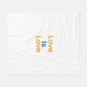 Liefde is liefde sinaasappel blauw kleurrijke prid fleece deken (Voorkant (Horizontaal))