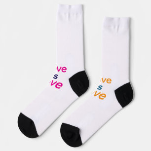 Liefde is liefde sinaasappel blauw kleurrijke prid sokken