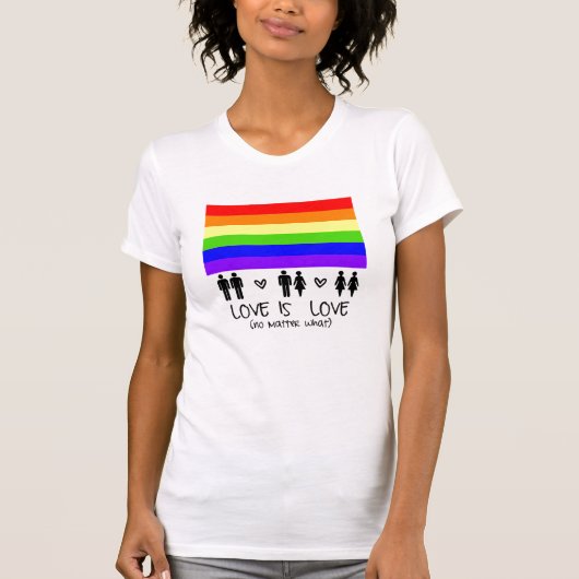 Liefde is liefde t-shirt (Voorkant)