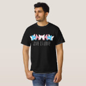 Liefde is liefde transgender vlinder t-shirt (Voorkant volledig)