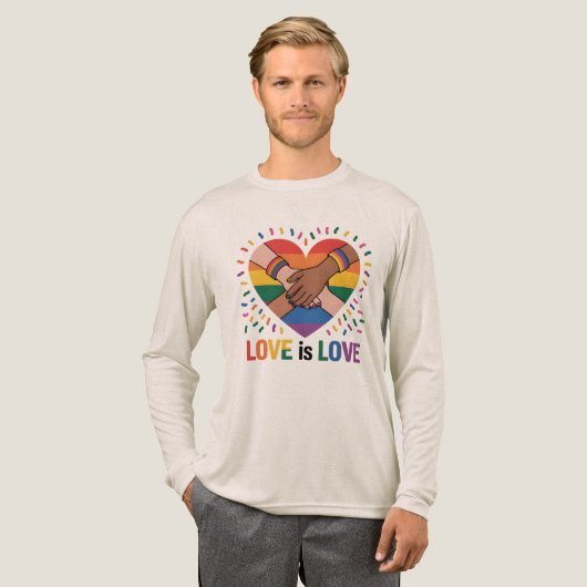 Liefde is liefde Tri-Blend shirt (Voorkant)