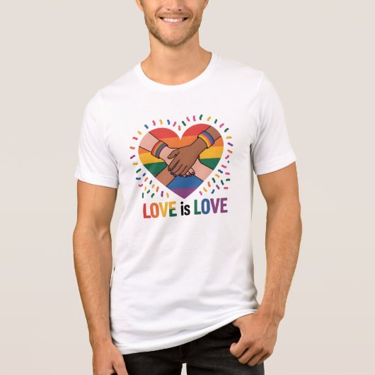 Liefde is liefde Tri-Blend shirt (Voorkant)