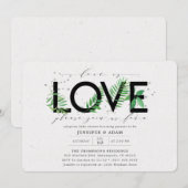 Liefde is liefde Tropisch groen Adoptie Baby Showe Kaart (Voorkant / Achterkant)