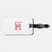 Liefde is liefde trots rood blauw juni LGBTQ eenvo Bagagelabel (Achterkant horizontaal)
