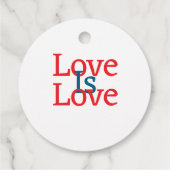 Liefde is liefde trots rood blauw juni LGBTQ eenvo Bedankjes Labels (Achterkant)