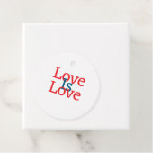 Liefde is liefde trots rood blauw juni LGBTQ eenvo Bedankjes Labels (In situ)