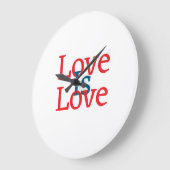 Liefde is liefde trots rood blauw juni LGBTQ eenvo Grote Klok (Hoek)