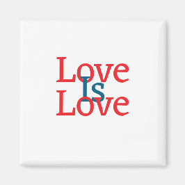 Liefde is liefde trots rood blauw juni LGBTQ eenvo Magneet