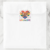 Liefde is liefde vierkante sticker (Tas)