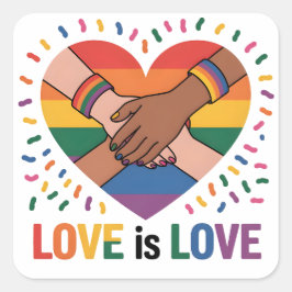 Liefde is liefde vierkante sticker