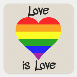 Liefde is liefde vierkante sticker