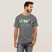 Liefde Is Liefde Vlinder Aromantisch T-shirt (Voorkant volledig)