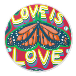 Liefde is Liefde Vlinder Keramische Knop
