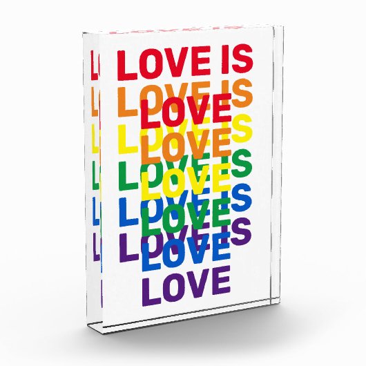 Liefde is liefde voor regenboog modern typografisc fotoblokken (Links)