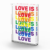 Liefde is liefde voor regenboog modern typografisc fotoblokken (Rechts)