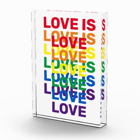 Liefde is liefde voor regenboog modern typografisc fotoblokken (Rechts)