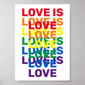 Liefde is liefde voor regenboog modern typografisc poster (Voorkant)