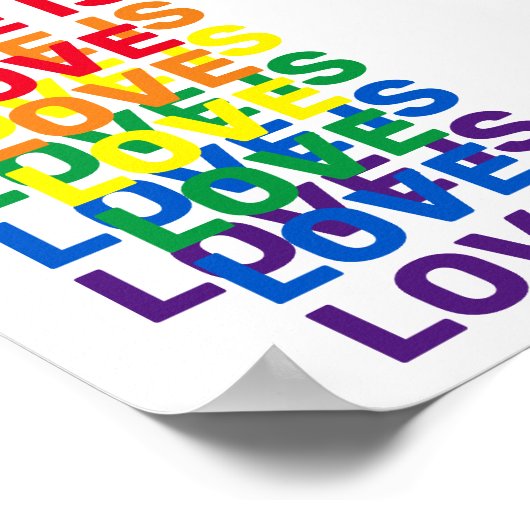 Liefde is liefde voor regenboog modern typografisc poster (Hoek)
