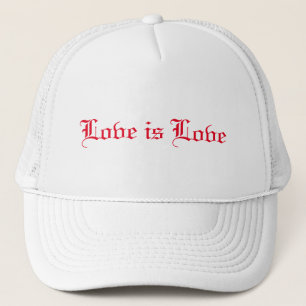 Liefde is liefde voor rood Engels typografie cool Trucker Pet