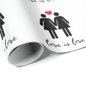 Liefde is liefde (vrouwen) + hart cadeaupapier (Rol Hoek)