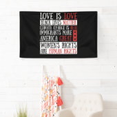 Liefde is liefde Vrouwenrechten zijn mensenrechten Spandoek (Insitu)