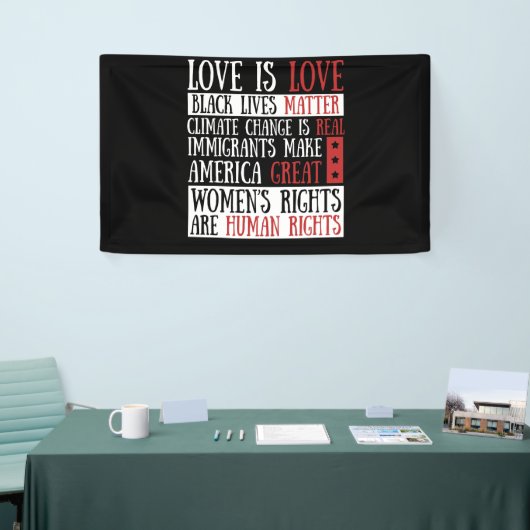 Liefde is liefde Vrouwenrechten zijn mensenrechten Spandoek (Beurs)