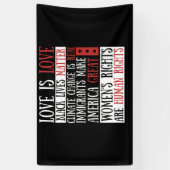 Liefde is liefde Vrouwenrechten zijn mensenrechten Spandoek (Verticaal)