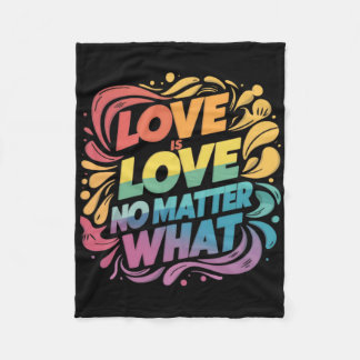 Liefde is liefde, wat Sticker ook is Fleece Deken