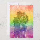 Liefde is liefde waterverf foto lesbische bruiloft kaart (Achterkant)