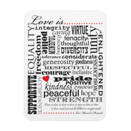 Liefde is liefde, woorden zijn belangrijk magneet