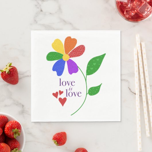 Liefde is liefde zegt alles, voor alle gezinnen. servet (Insitu)