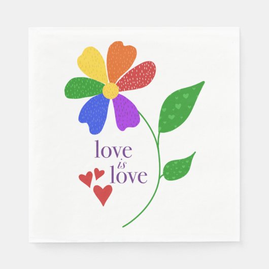 Liefde is liefde zegt alles, voor alle gezinnen. servet (Voorkant)