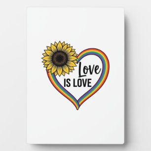 Liefde Is Liefde Zonnebloem Hart Vintage Vector T- Fotoplaat