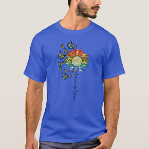 Liefde Is liefde Zonnebloem Sublimatie gezin T-shirt