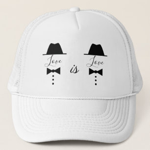 Liefde is Liefde, Zwarte en Witte Homokoppel Trucker Pet
