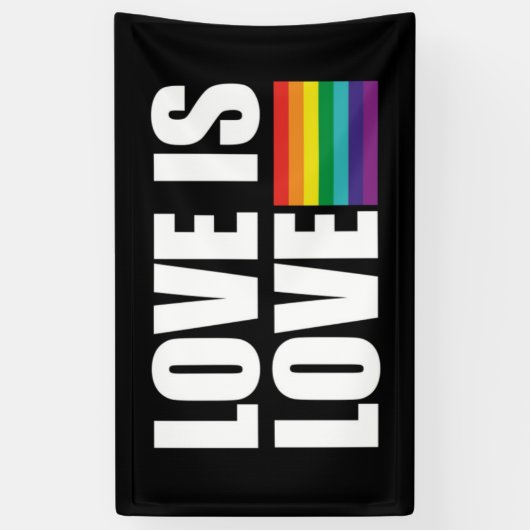 Liefde is liefdesbanner spandoek (Verticaal)