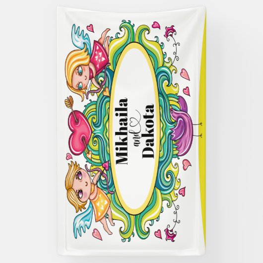 Liefde is liefdesbanner spandoek (Verticaal)