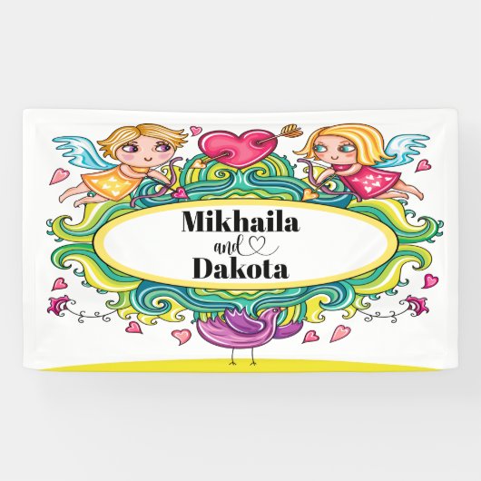 Liefde is liefdesbanner spandoek (Horizontaal)