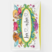 Liefde is liefdesbanner spandoek (Verticaal)