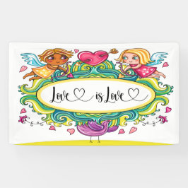Liefde is liefdesbanner spandoek