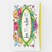 Liefde is liefdesbanner spandoek (Verticaal)